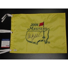 PHIL MICKELSON Hand Signed Masters06 Flag PSA/DNA P21243