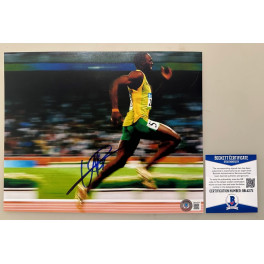 Usain Bolt Hand Signed 8'x10' Photo 10 + Beckett COA