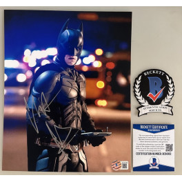 Christian Bale " Batman "  Hand Signed 8"x10" Photo 8 + BECKETT COA