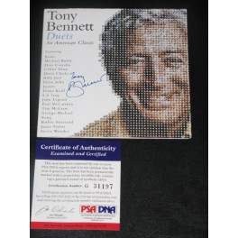 Tony Bennett Hand Signed CD Cover Insert + PSA/DNA G31197