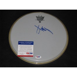 Bill Wyman ROLLING STONES Hand Signed Drum Skin + PSA/DNA K51946