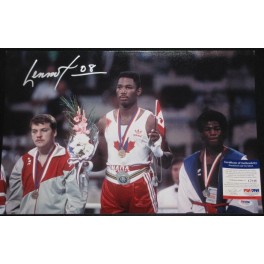 LENNOX LEWIS Hand Signed 12" x 18" Photo + PSA/DNA COA