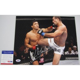 LYOTO MACHIDA Hand Signed 11'x14' Photo + PSA DNA COA K22220