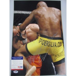 ANDERSON 'SPIDER' SILVA Hand Signed HUGE 12'x18' Photo + PSA DNA COA H60162