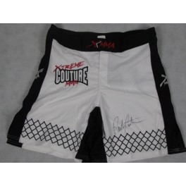 RANDY COUTURE Hand Signed Fight Trunks Shorts + Photo Proof