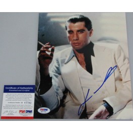 JOHN TRAVOLTA Hand Signed 8"x10" Photo + PSA/DNA COA H87792