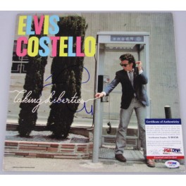 Elvis Costello Hand Signed LP + PSA DNA COA S88158