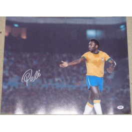 PELE  Hand Signed HUGE 16'x20' Photo + PSA DNA COA