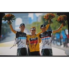 2011 Tour De France Winners x 3 Hand Signed 12'x18' + Proof