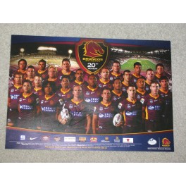 2007 Broncos Poster Hand Signed By Captain DARREN LOCKYER +PROOF