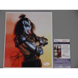 KISS Gene Simmons Hand Signed 8"x10" Photo 2 + JSA COA