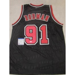 Dennis Rodman  Hand Signed Bulls Jersey + Beckett PSA  COA