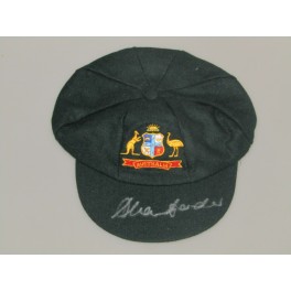 ALLAN BORDER Hand Signed TEST BAGGY GREEN + Photo Proof