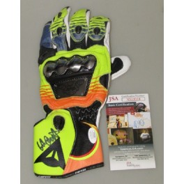 VALENTINO ROSSI Hand Signed Racing Glove + JSA COA